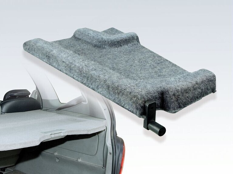Car rear shelf in laminated structure with PLATAMID® - Hot Melt adhesive