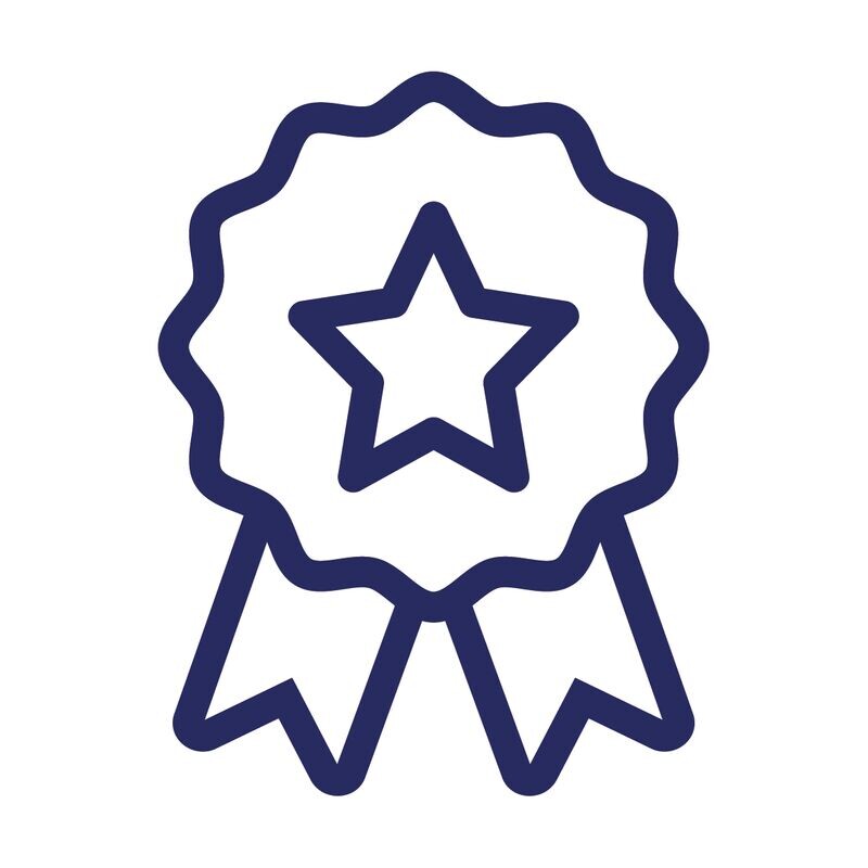 Quality badge icon with a star, symbolizing decades of expertise