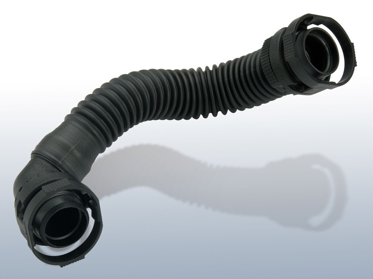 Close-up of a tube part made in polymer
